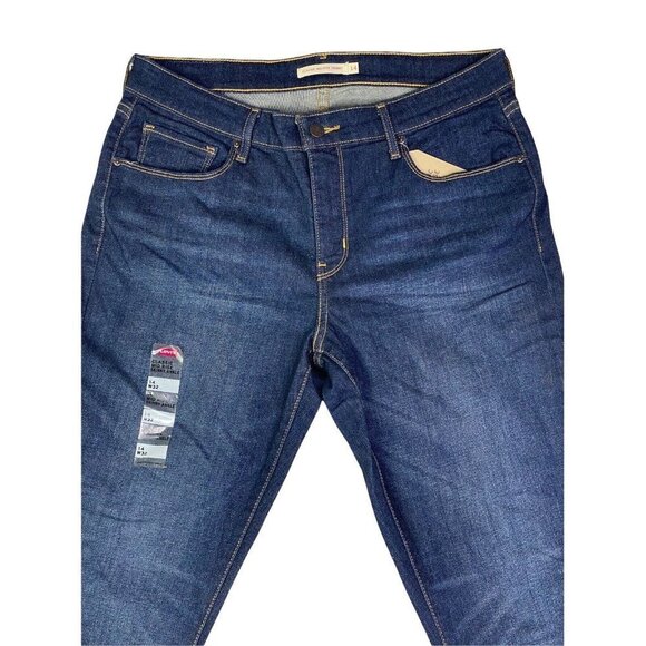 Levi's Women's Classic Mid Rise Skinny Ankle‎ Jeans, Dark Lapis Blue SZ 14 - Picture 3 of 10